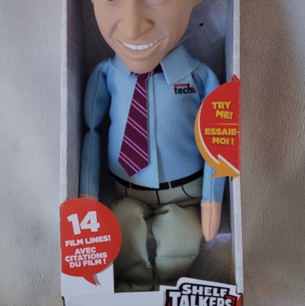 Shelf Talkers Tech Guy Talking Plush Doll - Blue Shirt, Khaki Pants